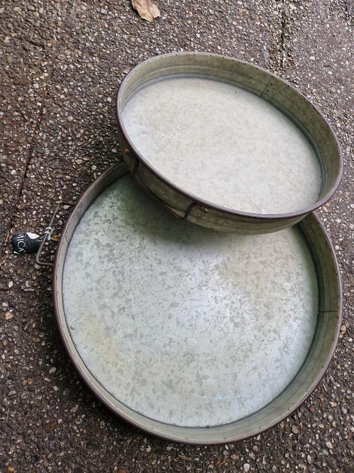 MICA bijzettafel, dienblad: Ø50cm en Ø42cm, Huis en Inrichting, Woonaccessoires | Dienbladen, Nieuw, Hout, Rechthoekig, Ophalen of Verzenden