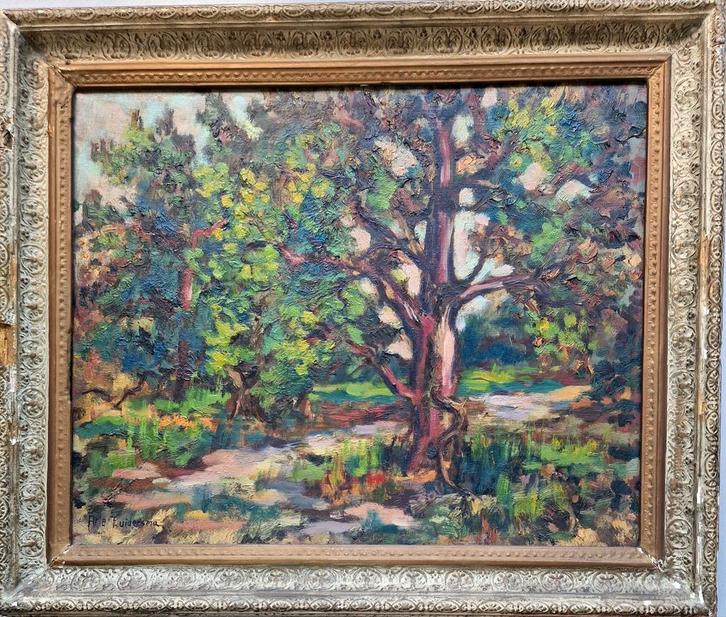 Arie Zuidersma Groninger Ploeg - Bos te Schipborg 1947!!, Antiek en Kunst, Kunst | Schilderijen | Klassiek, Ophalen of Verzenden