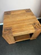 Teak bijzettafel, Ophalen of Verzenden, Rechthoekig, Hout, Minder dan 55 cm