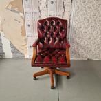 Chesterfield bureaustoel antiek rood, zo goed als nieuw, Ophalen of Verzenden, Zo goed als nieuw, Hout