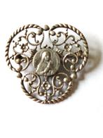 antieke broche, religie, St. Therese del' infant Jesus, Ophalen of Verzenden, Gebruikt, Zilver, Overige materialen