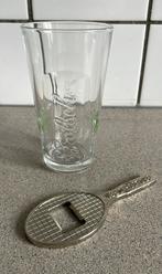 Grolsch bier bierglas glas en flesopener tennisracket ATP, Ophalen of Verzenden, Zo goed als nieuw, Glas of Glazen, Grolsch