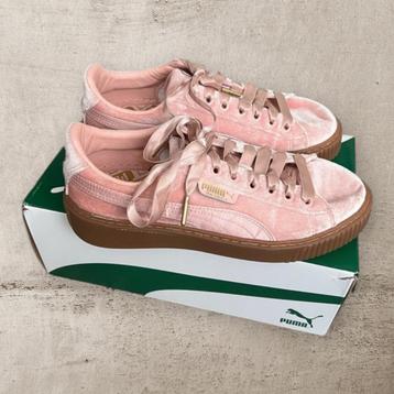 Fluwelen roze Puma basket platform velvet sneakers maat 38 beschikbaar voor biedingen
