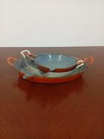 3 Vintage gietijzeren ovenschalen – vispannetjes, Ophalen of Verzenden, Gebruikt, Gietijzer, Koekenpan of Braadpan