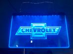 Chevrolet Neon Bord - Blauw Logo, Ophalen of Verzenden