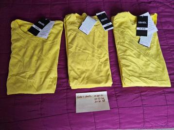 	Gele t shirts NIEUW in verschillende maten  beschikbaar voor biedingen