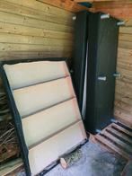 2 bedden boxspring 70 x 200 en 140 beschadigd achterbord, Ophalen, Gebruikt, 180 cm of meer, 70 tot 85 cm