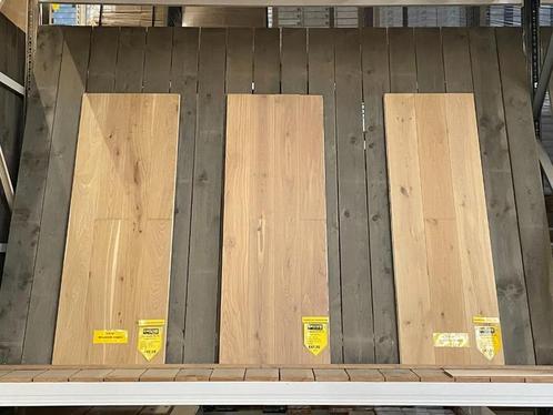 Houten vloer - Duo-/Multiplanken - Eiken vloeren - OUTLET, Huis en Inrichting, Stoffering | Vloerbedekking, Nieuw, Parket, Wit