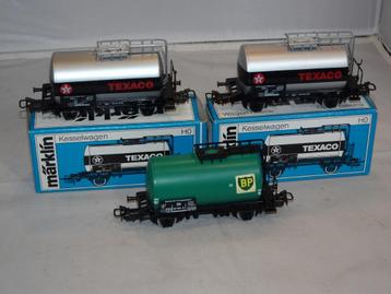 2 x Marklin 4750 ketelwagon TEXACO NIEUW in OVP (#913) beschikbaar voor biedingen