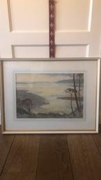 Oude aquarel, Antiek en Kunst, Ophalen of Verzenden