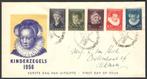 Nederland FDC E28 Met Adres, Kinderpostzegels 1956, Postzegels en Munten, Ophalen of Verzenden, Beschreven, Nederland