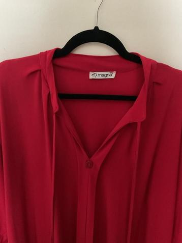 Rode Magna lange blouse maat 48/50  beschikbaar voor biedingen