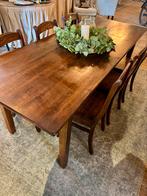 Antieke eettafel van eikenhout, 19/20e eeuw, vlaamse stijl, Ophalen