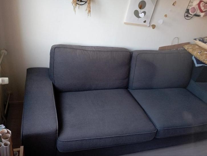 Ikea Kivik 3-zitsbank + 2 poeffen, Huis en Inrichting, Slaapkamer | Slaapbanken, Gebruikt, Ophalen