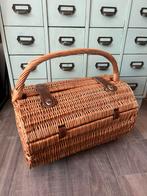 Vintage retro rotan rieten picknickmand grote mand boho, Ophalen of Verzenden, Zo goed als nieuw, Zonder inhoud
