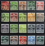 Denemarken : 20 zegels langlopende serie periode 1905-1983, Ophalen of Verzenden, Denemarken, Gestempeld