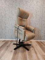 Prominent Malmö leren sta op stoel relax fauteuil op accu, Prominent, Leer, Ophalen of Verzenden, Zo goed als nieuw