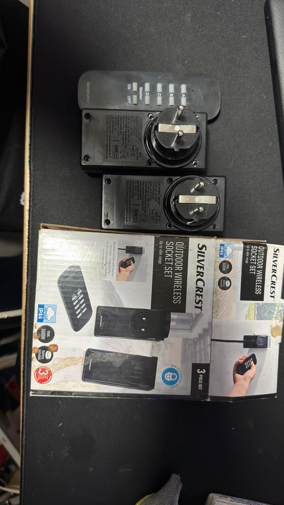 Draadloze Stekkerdozen Buiten met Afstandsbediening, Tuin en Terras, Buitenverlichting, Nieuw, Overige typen, Kunststof, Minder dan 50 watt