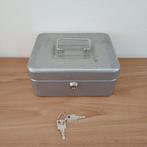 Vintage geldkistje met kleingeldlade, Verzamelen, Spaarpotten, Gebruikt, Onbekend, Ophalen of Verzenden, Overige thema's