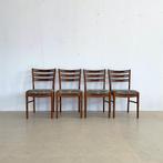 vintage eetkamerstoelen | stoelen | Farstrup | jaren 60, Vier, Gebruikt, Ophalen of Verzenden, Hout