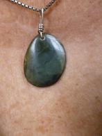Hanger / Amulet JADE met Zilveren hangoog, Verzenden, Zo goed als nieuw, Met edelsteen, Groen
