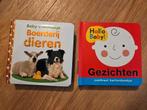 2 Leuke Babyboekjes: Boerderijdieren & Gezichten, Ophalen of Verzenden, Zo goed als nieuw, Overige typen