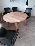 Ronde tafel  met 4 stoelen, Ophalen, Gebruikt, Rond, Vier personen
