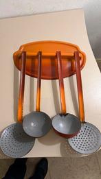 Emaille oranje lepelrek, Antiek en Kunst, Ophalen