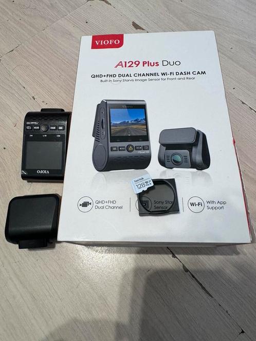A129 Plus Duo | voor + achter + 128gb + polarizing filter, Auto diversen, Dashcams, Zo goed als nieuw, Ophalen of Verzenden