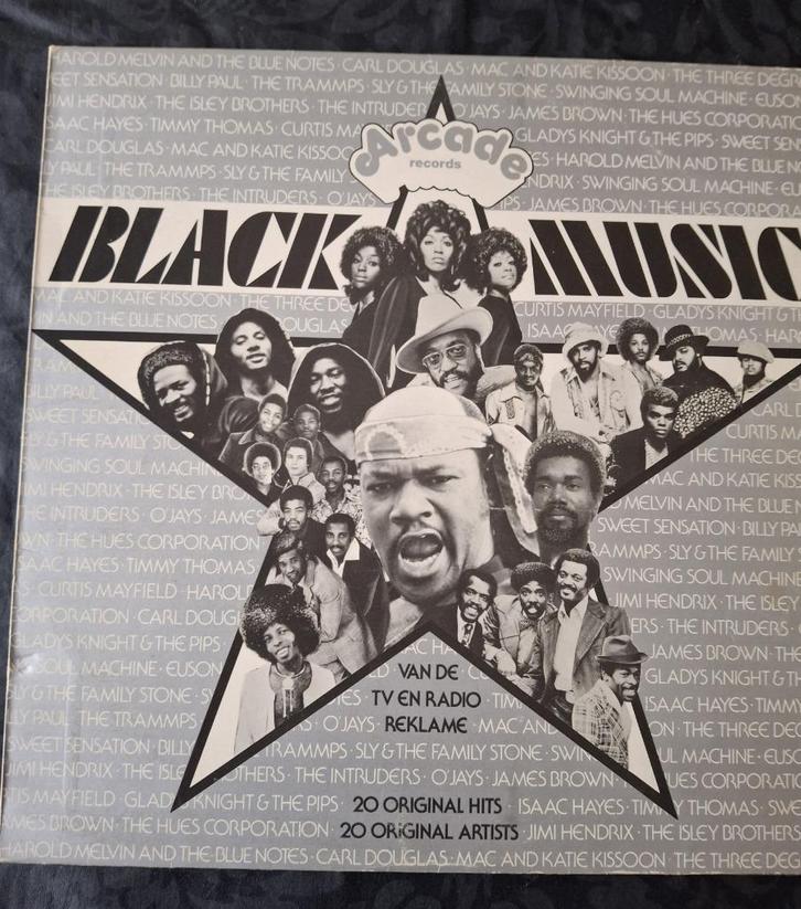 Black music lp op vinyl 20 originele verzamel hits vanarcade, Cd's en Dvd's, Vinyl | R&B en Soul, Gebruikt, R&B, 1960 tot 1980