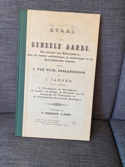 Atlas der gehele aarde J. Van Wijk, Roelandszoon, Boeken, Atlassen en Landkaarten, Gelezen, Nederland, 1800 tot 2000, Ophalen of Verzenden