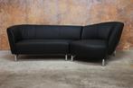 NIEUWbeklede zwarte leren Leolux Pupilla hoekbank, 250 tot 300 cm, Leolux, Leolux, Design