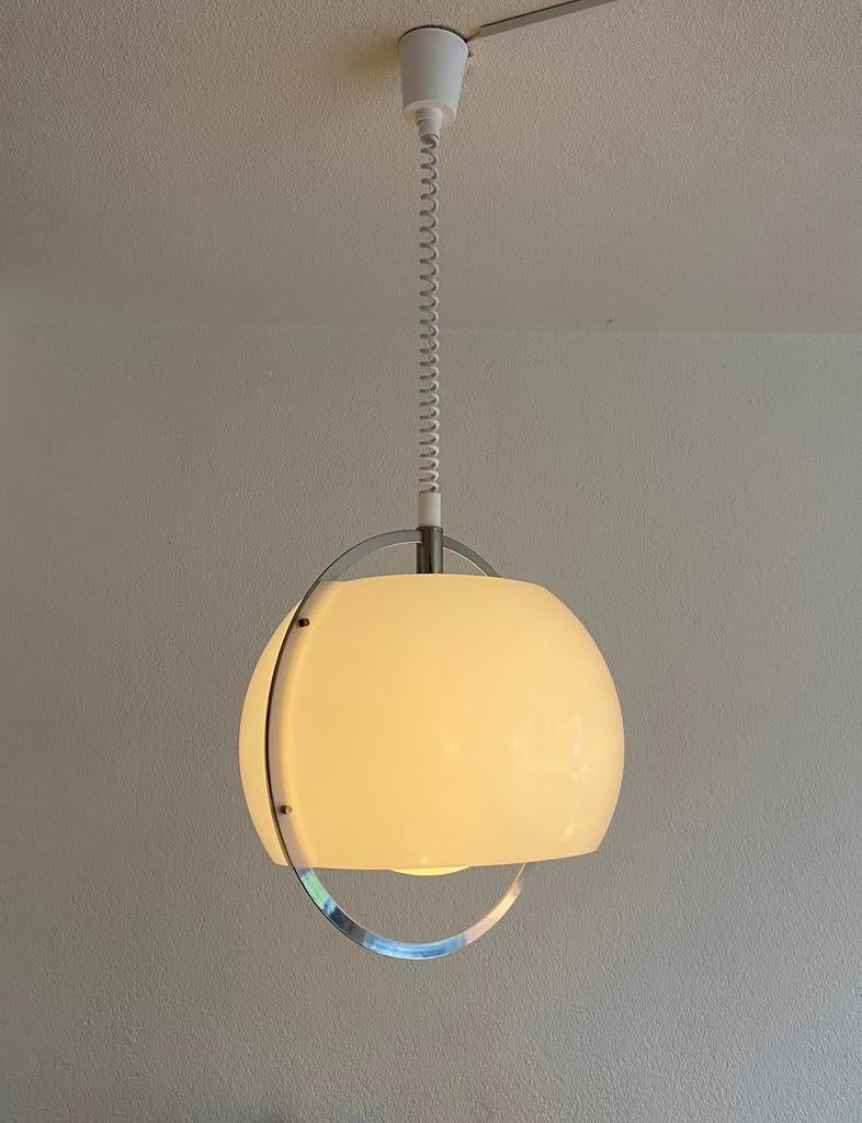 Vintage “iGuzzini” hanglamp 70’s, Space Age, Kunststof, Ophalen of Verzenden, Zo goed als nieuw