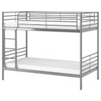 Ikea Svarta Stapelbed - Metalen Frame, Gebruikt, 90 cm, Eenpersoons, 160 tot 180 cm