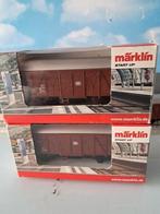 MARKLIN 4410 EN 4411 GESLOTEN GOEDERENWAGEN DB, Hobby en Vrije tijd, Modeltreinen | H0, Wisselstroom, Ophalen of Verzenden, Märklin