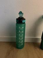 Groene Waterfles 1 Liter met Rietje, Ophalen of Verzenden, Gebruikt
