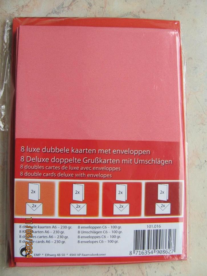 NIEUW assorti KAARTEN A6 dubbel rechthoek ENVELOP C6 papier, Hobby en Vrije tijd, Kaarten | Zelf maken, Nieuw, Blanco kaart of Basiskaart