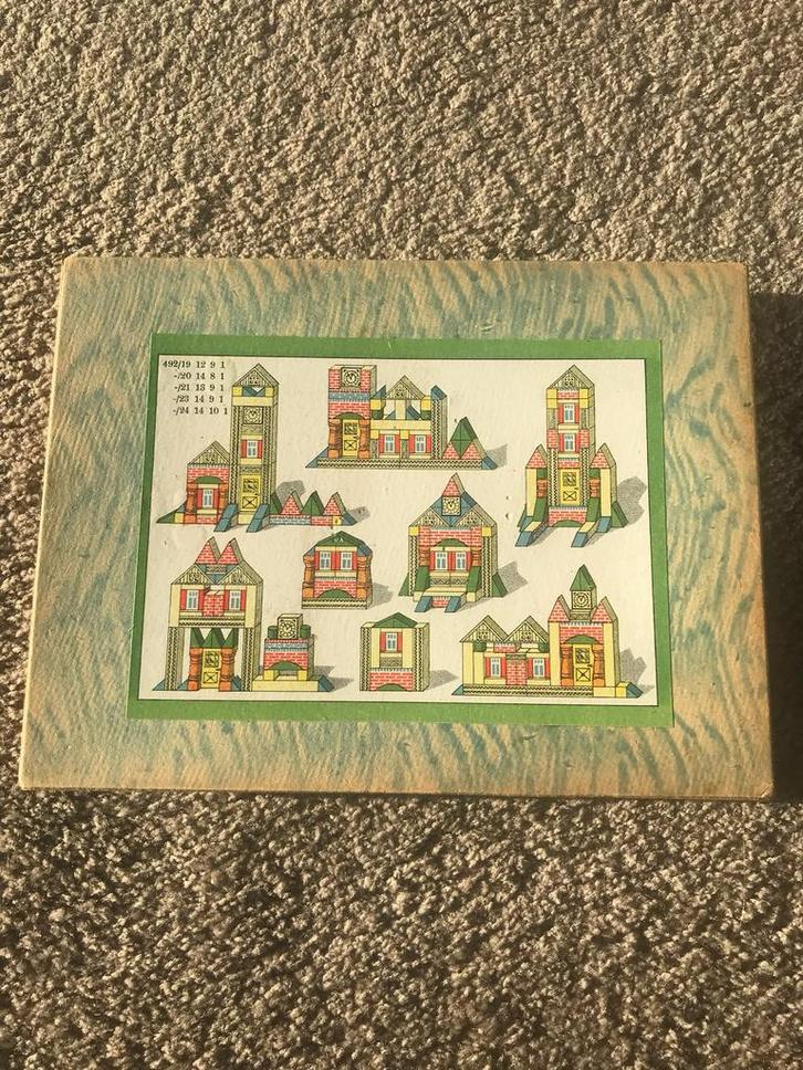 Antieke Blokkendoos - Vintage Speelgoed nooit gebruikt, Antiek en Kunst, Antiek | Speelgoed, Ophalen of Verzenden