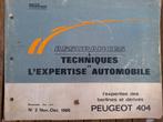 L'expertise automobile Peugeot 404, Motoren, Handleidingen en Instructieboekjes