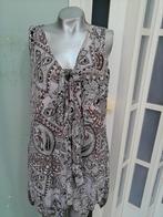 Magna mooie wijde zomer blouse bruin creme 52 54, Kleding | Dames, Grote Maten, Bruin, Blouse of Tuniek, Ophalen of Verzenden