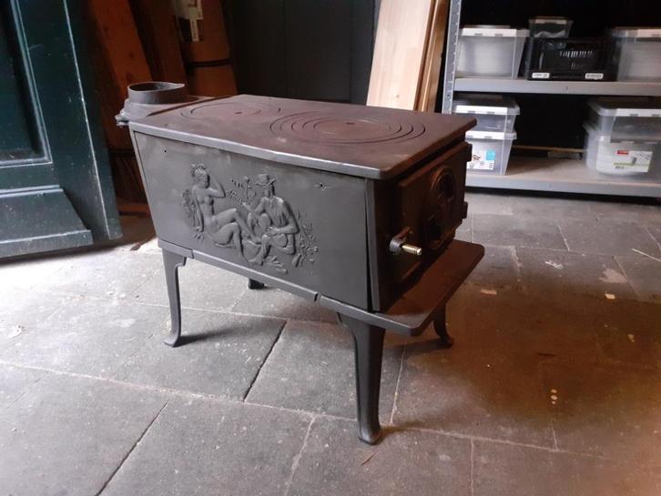 Jotul 380 lumberjack houtkachel gietijzeren kookkachel, Huis en Inrichting, Kachels, Gebruikt, Vrijstaand, Houtkachel, Hout, Ophalen