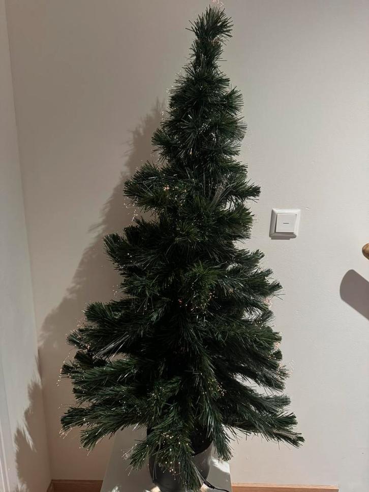 Kerstboom 120 cm met ingebouwde multi glasvezel verlichting, Diversen, Kerst, Gebruikt, Ophalen