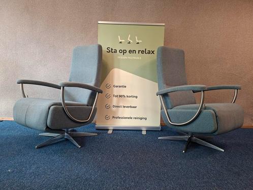 Set relax fauteuils Gealux Zo goed als nieuw !, Huis en Inrichting, Fauteuils, Zo goed als nieuw, Stof, 50 tot 75 cm, Minder dan 75 cm