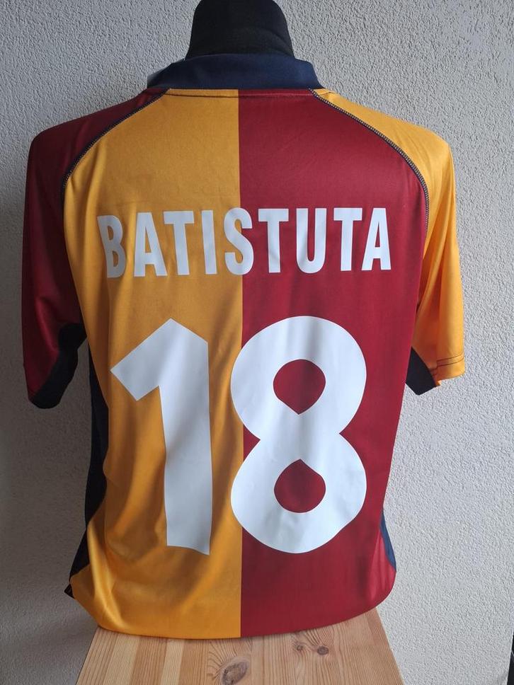 AS Roma shirt Batistuta Kappa 2001/2002 XL, Kleding | Heren, Sportkleding, Zo goed als nieuw, Voetbal, Rood, Ophalen of Verzenden