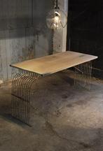 Door Jorik Barteling ontworpen en gebouwde tafel, Ophalen, 50 tot 100 cm, Industrieel, Rechthoekig