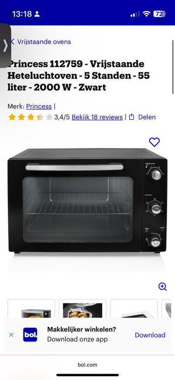 Prinsess convection oven beschikbaar voor biedingen