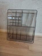 Make-up organizer VISSLAAN 10x32x28cm transparant grijs, Ophalen, Zo goed als nieuw