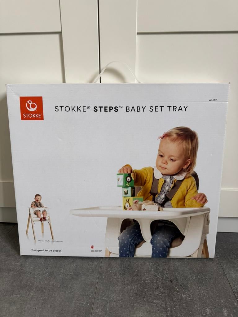 Stokke Steps eetblad wit, Kinderen en Baby's, Kinderstoelen, Ophalen, Nieuw, Meegroeistoel, Afneembaar eetblad