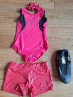 Turnpakje, broekje roze glitter 122-134, Sport en Fitness, Gebruikt, Ophalen of Verzenden, Kindermaat 122 t/m 140, Roze