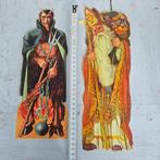 antiek Krampus Sinterklaas kerst scrapbook papier decoratie, Antiek en Kunst, Ophalen of Verzenden